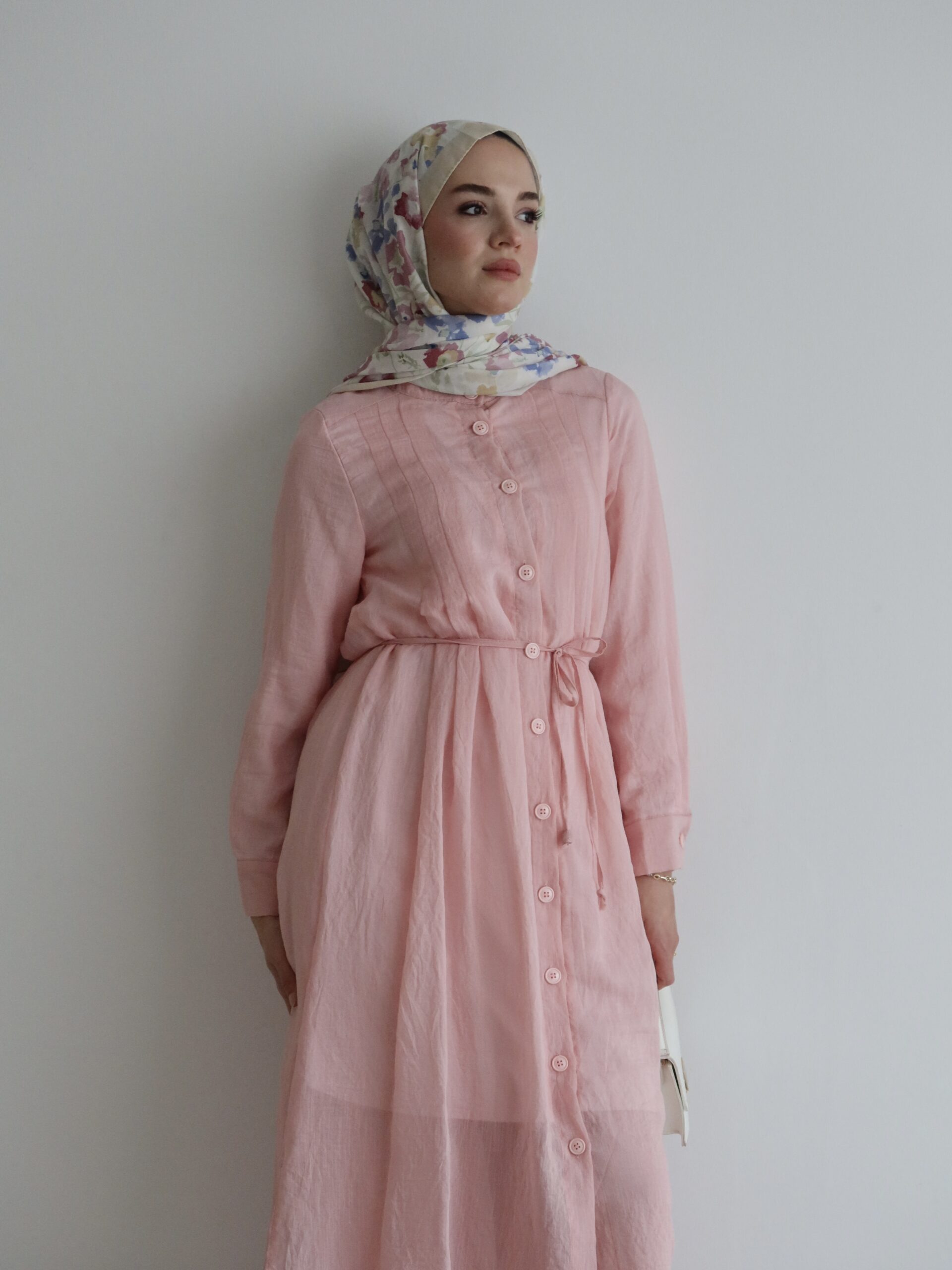 Pili Detaylı ve Kuşaklı Hardal Tunik Pantolon Takım - Görsel 6