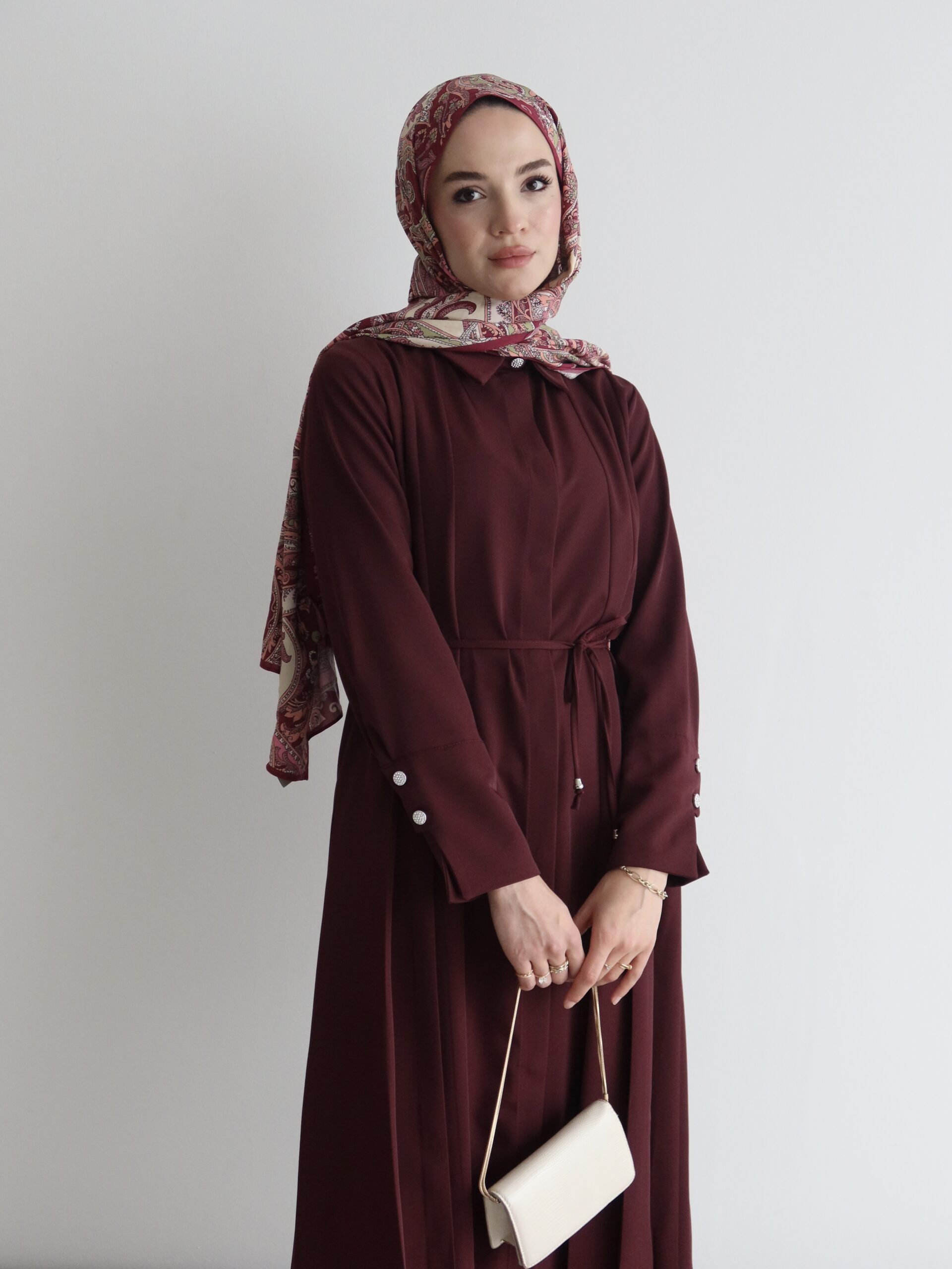 Pili Detaylı ve Belden Bağlamalı Lacivert Tunik - Görsel 6